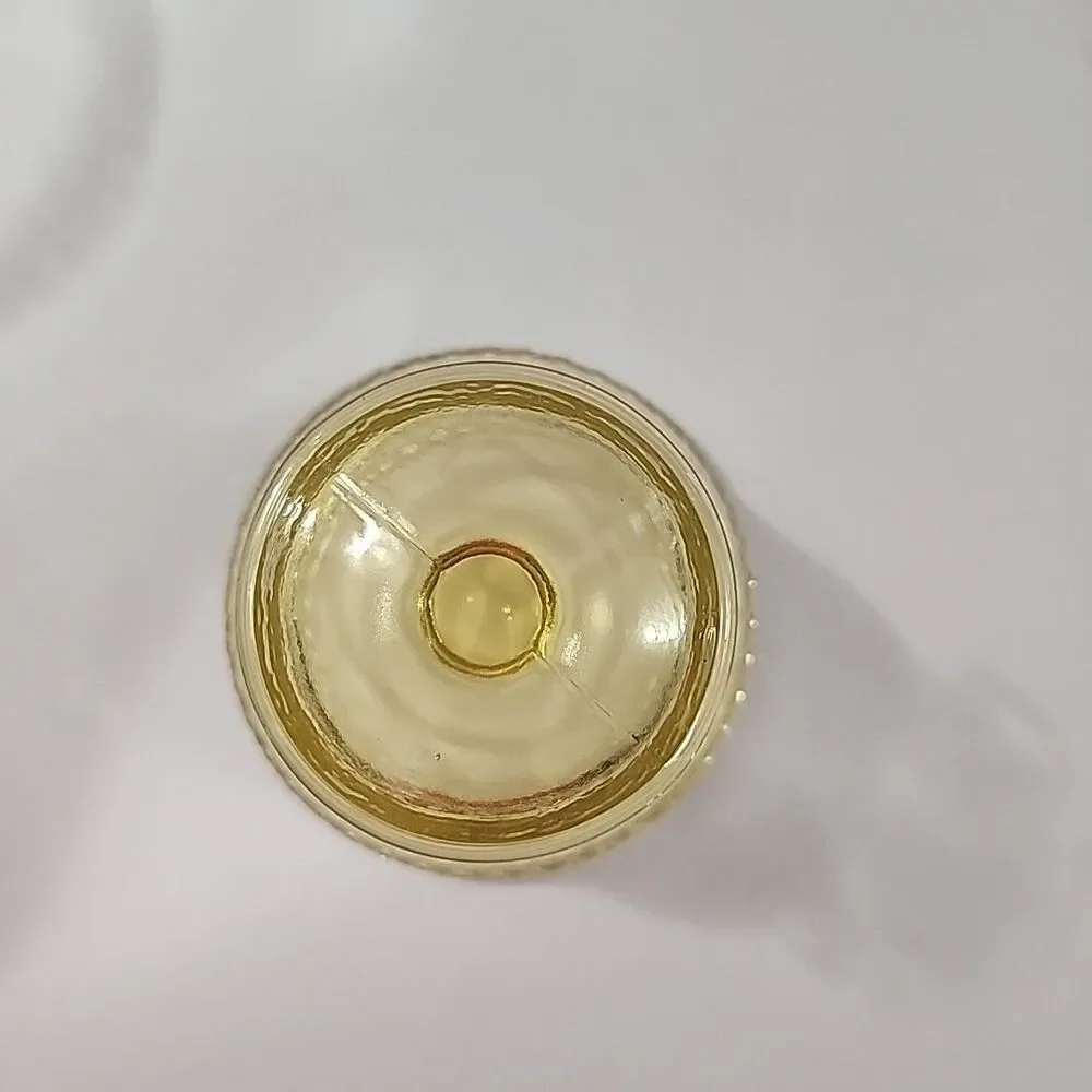 Federal Depression Glass Amber Footed Madrid Cone & Patrician Spoke Dessert Cups